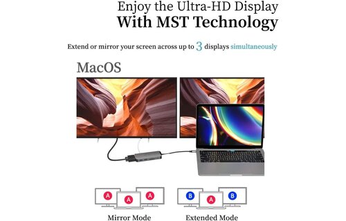 Adam Elements CASA Hub X 10-in-1 USB-C Hub - Ethernet, HDMI, USB3, USB-A 3.1 x 2, VGA, SD/Micro SD Reader