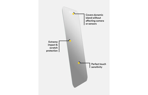 BodyGuardz Pure 3 Privacy Tempered Glass Screen Protector for iPhone 15/15 Pro