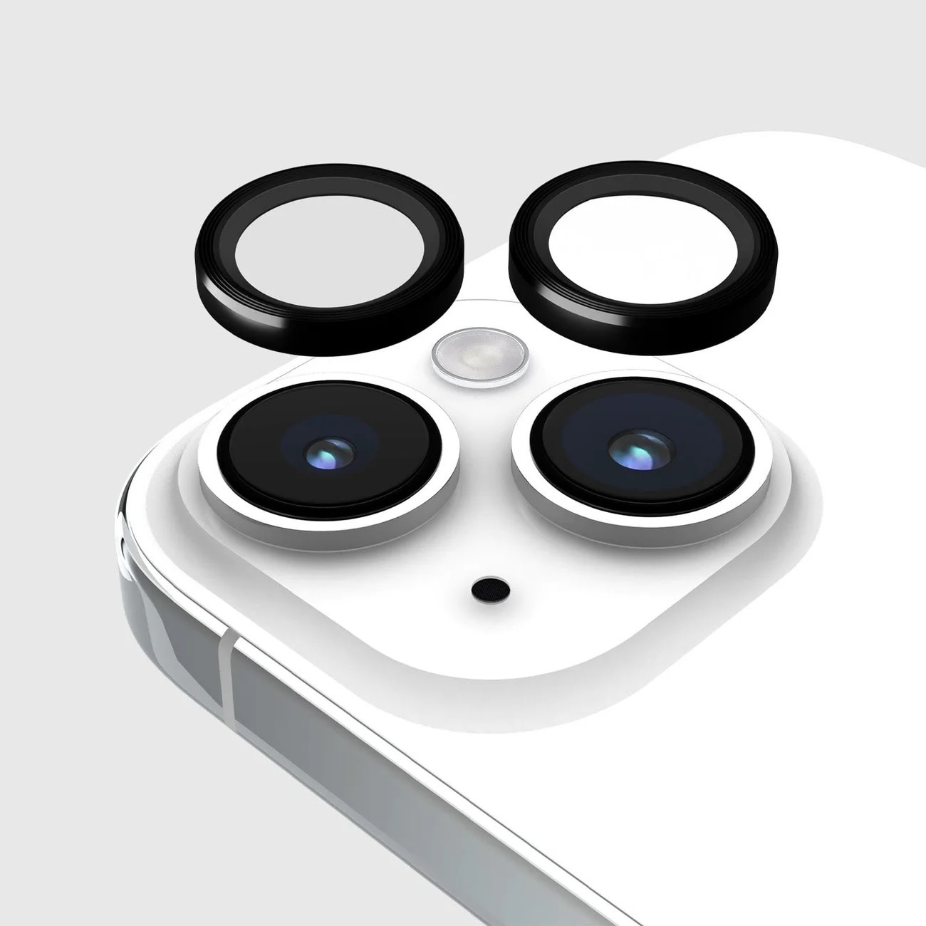 Case-Mate Rear Aluminum Ring Lens Protector for iPhone 15/15 Plus ONLY - Black