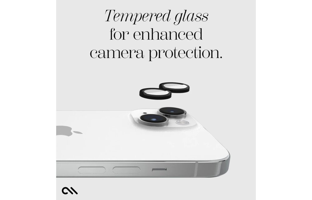 Case-Mate Rear Aluminum Ring Lens Protector for iPhone 15/15 Plus ONLY - Black