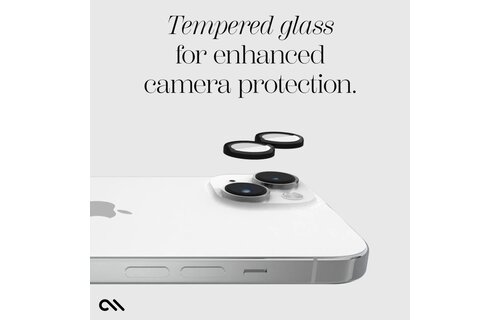 Case-Mate Rear Aluminum Ring Lens Protector for iPhone 15/15 Plus ONLY - Black