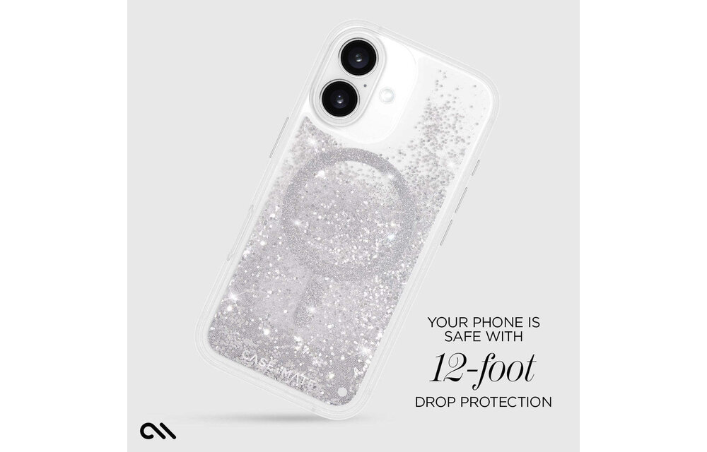 Case-Mate Waterfall Case with Magsafe for iPhone 16 - Silver