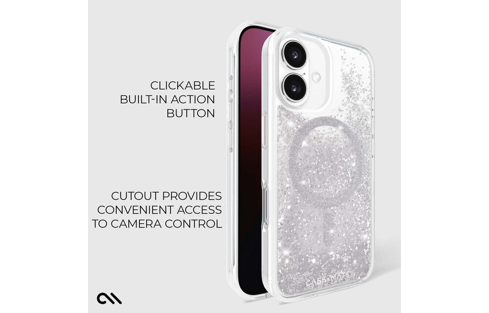Case-Mate Waterfall Case with Magsafe for iPhone 16 - Silver