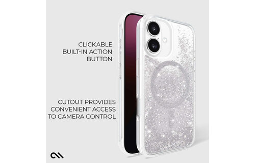 Case-Mate Waterfall Case with Magsafe for iPhone 16 - Silver