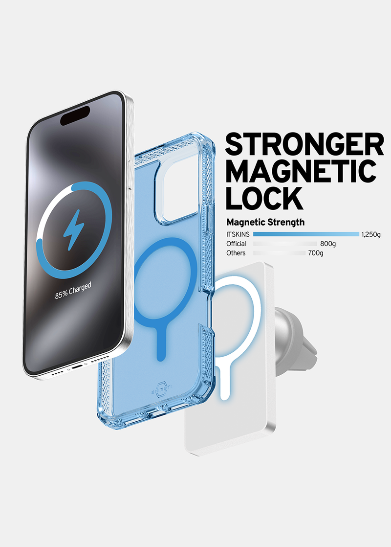 ItSkins Hybrid R Vapor Case w/ Magsafe for iPhone 16 Pro Max  - Light Blue