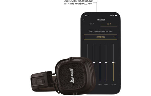 Marshall Major V On Ear Bluetooth Headphones Brown