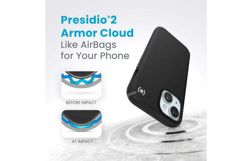 Speck Presidio2 Pro Case with Magsafe for iPhone 16e/15/14 13 - Black/Slate Gray