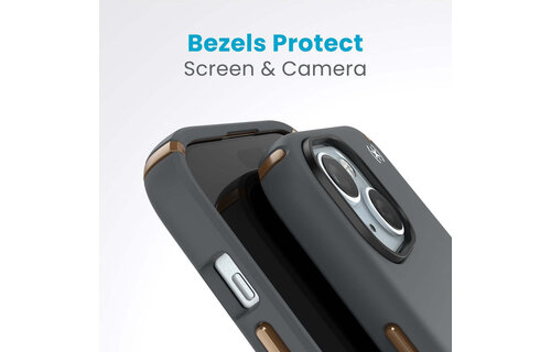 Speck Presidio2 Pro Case with Magsafe for iPhone 16e/15/14 13 - Charcoal Gray/Cool Bronze