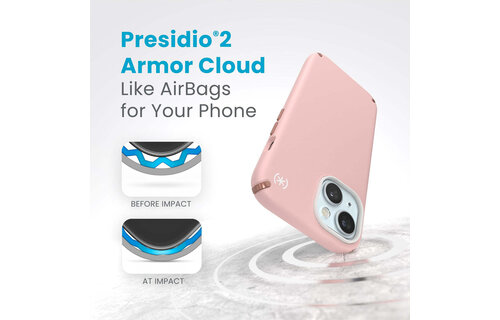 Speck Presidio2 Pro Case with Magsafe for iPhone 16e/15/14 13 - Dahlia Pink/Rose Copper