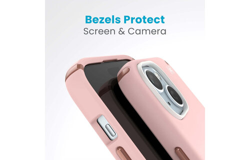 Speck Presidio2 Pro Case with Magsafe for iPhone 16e/15/14 13 - Dahlia Pink/Rose Copper