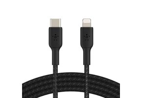 Belkin BoostCharge Braided USB-C to Lightning Cable 1m 3.3ft Black