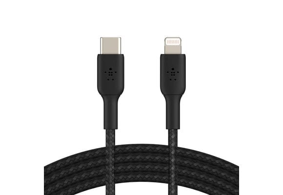 Belkin BoostCharge Braided USB-C to Lightning Cable 1m 3.3ft Black