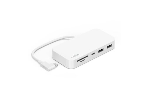 Belkin Connect USB-C 6-in-1 Multiport Hub with Mount w/ 2 x USB-A, 1 USB-C, 1 x MicroSD, 1 x Gigabit Ethernet