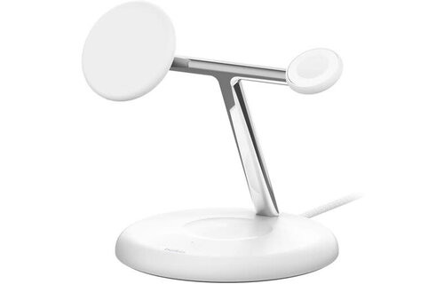 Belkin BOOST↑CHARGE Pro 3-in-1 Magnetic Wireless Charging Stand with Qi2 15W White
