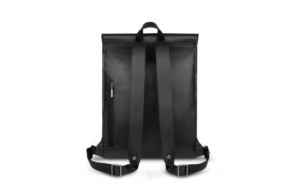 Moshi Helios Lite Leather Slim Laptop Backpack - Jet Black