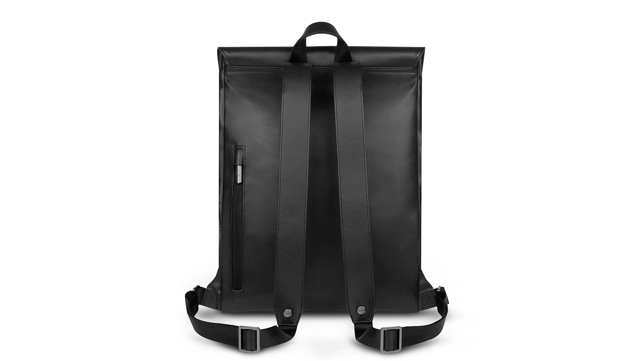 Moshi Helios Lite Leather Slim Laptop Backpack - Jet Black