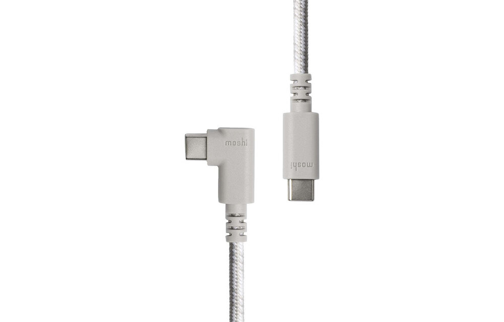 Moshi Integra USB-C to USB-C (240w/480Mbps) Charge Cable 90 degree 1.5m Gray