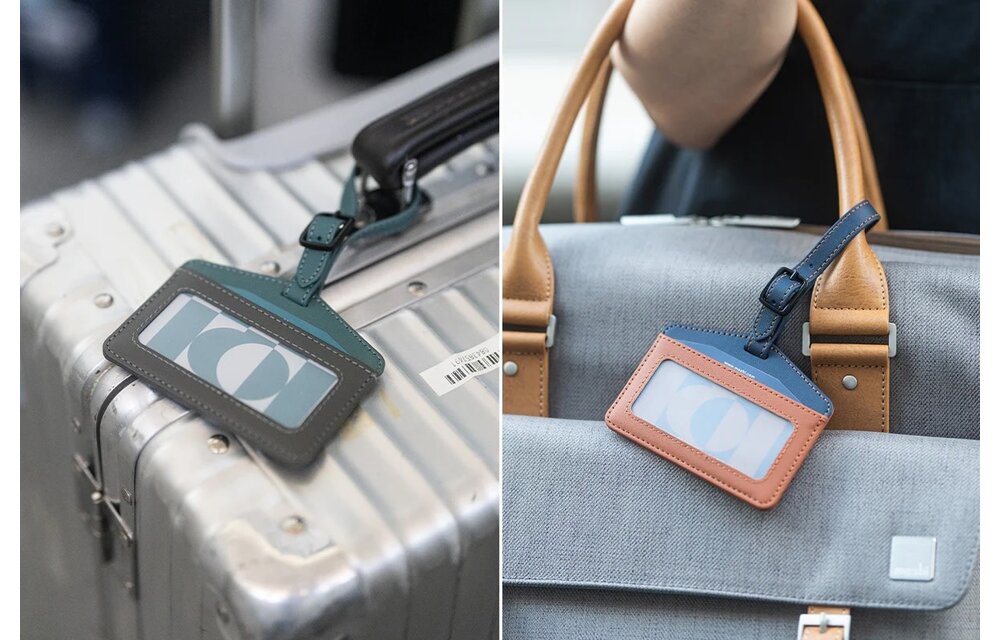 Moshi Luggage Finder Tag Caramel Brown with Built in FindMy Certification