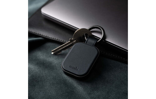 Moshi Qulio Finder Tag Midnight Blue with Built in FindMy Certification (USB-C charging cable not included)