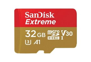 SanDisk 32GB Extreme UHS-I microSDXC  (V30) Memory Card with SD Adapter