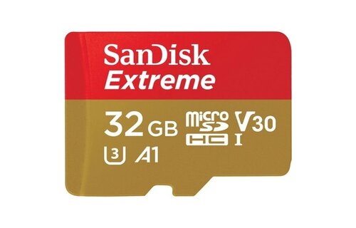 SanDisk 32GB Extreme UHS-I microSDXC  (V30) Memory Card with SD Adapter