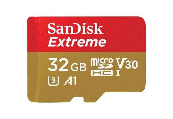 SanDisk 32GB Extreme UHS-I microSDXC  (V30) Memory Card with SD Adapter