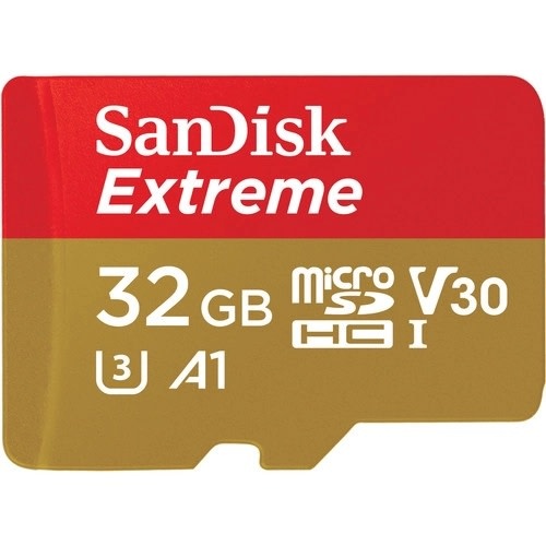 SanDisk 32GB Extreme UHS-I microSDXC  (V30) Memory Card with SD Adapter