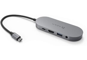 Adam Elements CASA HUB 5-in-1 USB-C 3.1 SSD Hub 240GB w/ built in 1TB storage- Grey