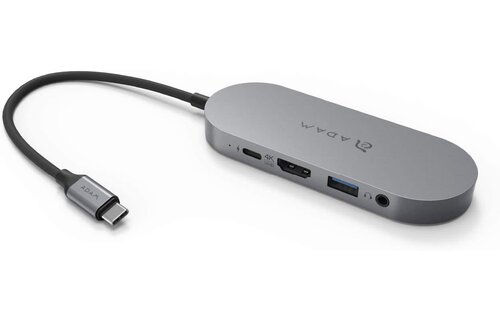 Adam Elements CASA HUB 5-in-1 USB-C 3.1 SSD Hub 240GB w/ built in 1TB storage- Grey