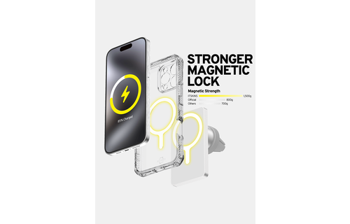 ItSkins Supreme R Clear Case with MagSafe for 16  Pro Max - Transparent White Print