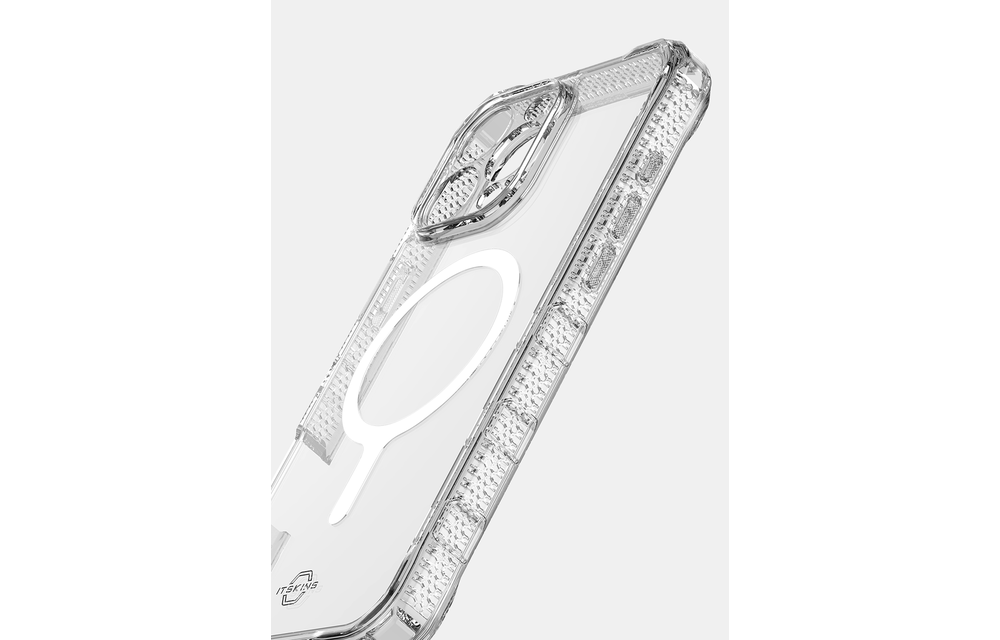 ItSkins Supreme R Clear Case with MagSafe for 16  Pro Max - Transparent White Print