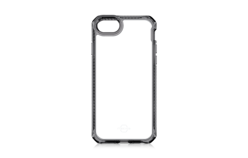 ItSkins Hybrid R Clear Case with MagSafe for iPhone 7/8/SE - Black and Transparent