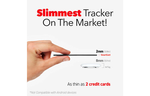 KeySmart SmartCard Black w/ Apple Find My