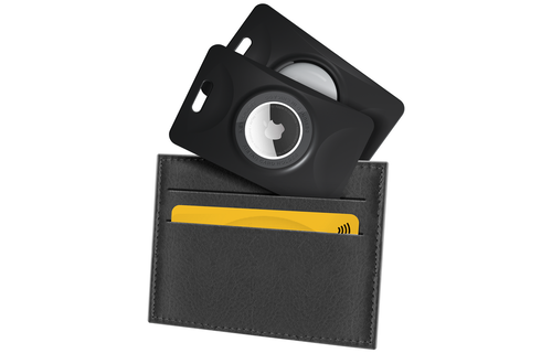 KeySmart SlimCard Apple AirTag Holder for your Wallet Black 2 Pack