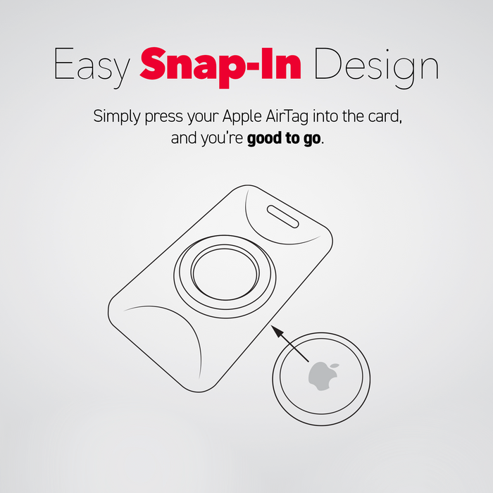 KeySmart SlimCard Apple AirTag Holder for your Wallet Black 2 Pack
