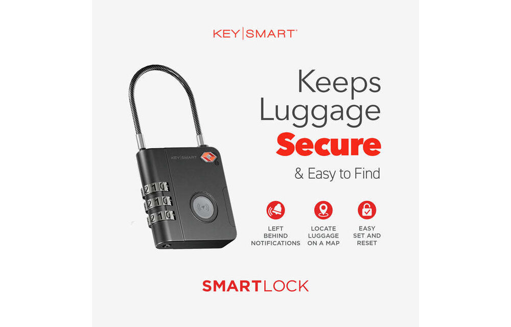 KeySmart SmartLock Tracking Device with Apple Find My - Black