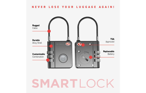 KeySmart SmartLock Tracking Device with Apple Find My - Black