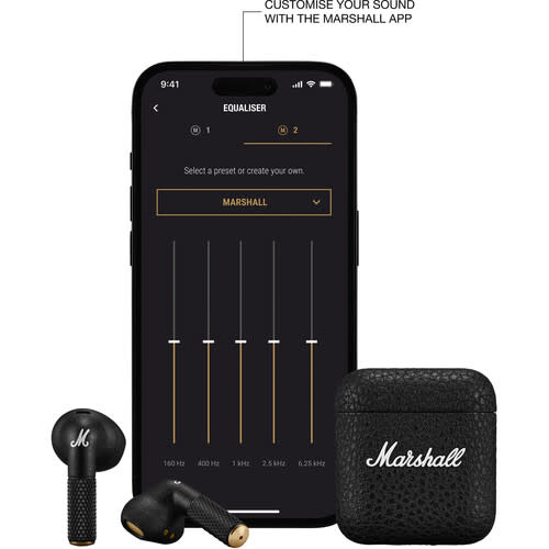 Marshall Minor IV  Truly Wireless In Ear Bluetooth Headphones Black (No returns once opened for In-Ear devices)