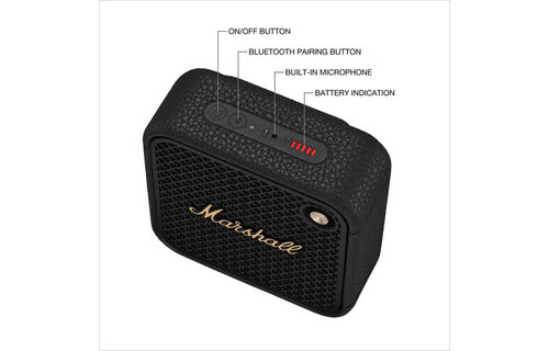 Marshall Willen II Bluetooth Speaker 120v US Adapter - Black & Brass