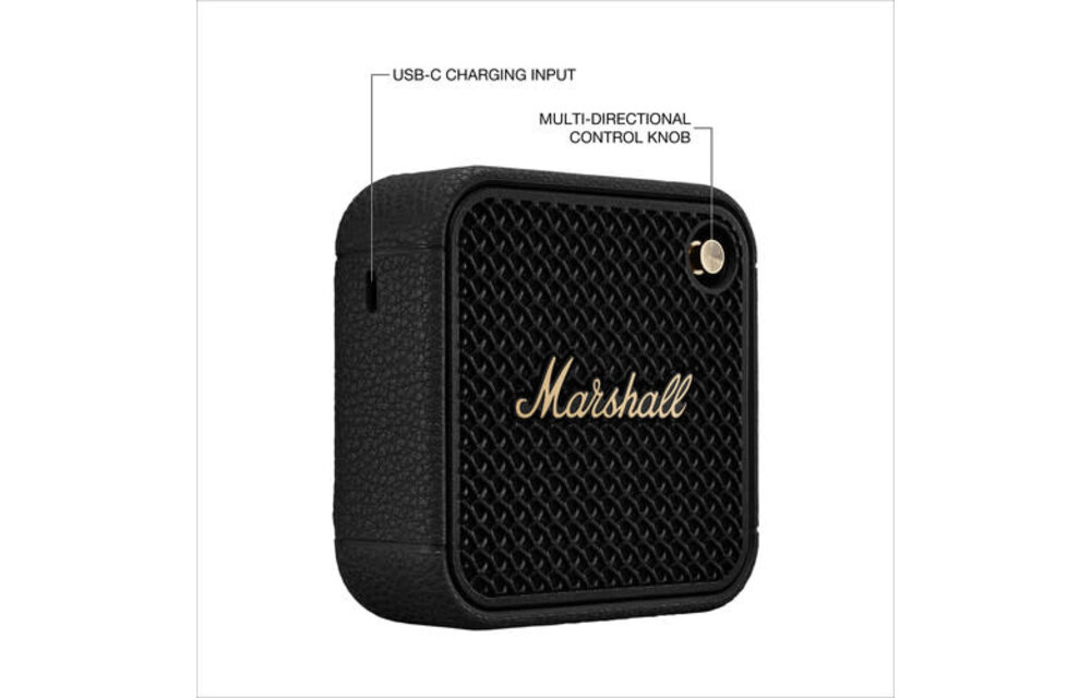 Marshall Willen II Bluetooth Speaker 120v US Adapter - Black & Brass