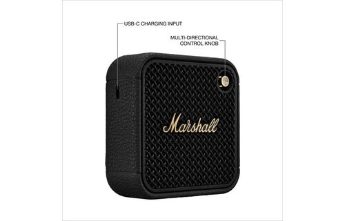 Marshall Willen II Bluetooth Speaker 120v US Adapter - Black & Brass