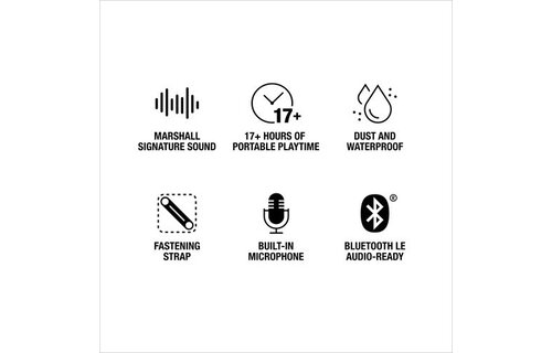 Marshall Willen II Bluetooth Speaker 120v US Adapter - Black & Brass