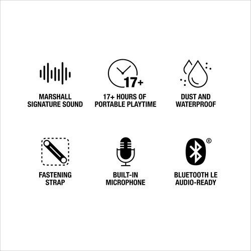 Marshall Willen II Bluetooth Speaker 120v US Adapter - Black & Brass