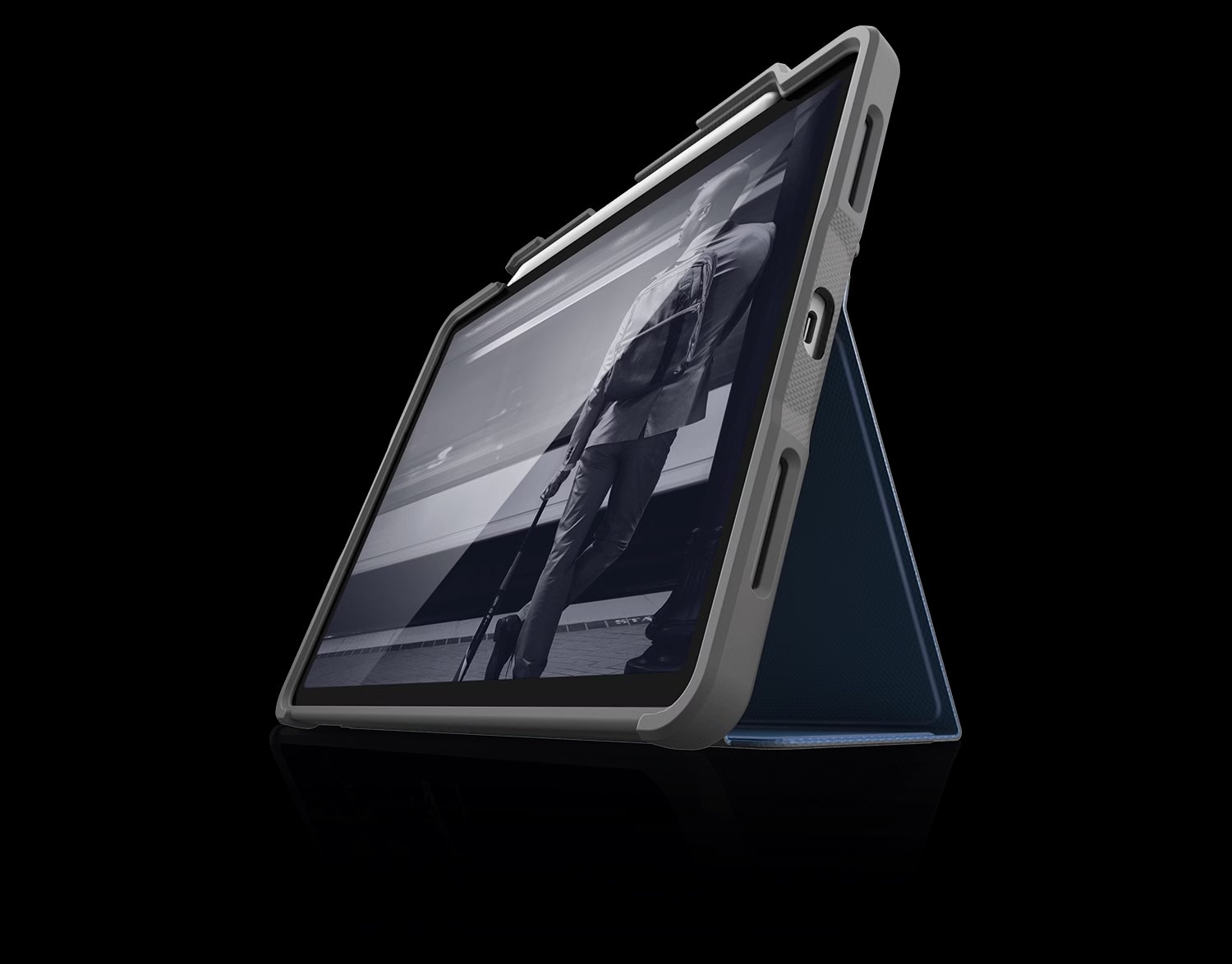 STM DUX Plus Duo Case for iPad Air 11 (M2/M3)/Air4/5 10.9 Midnight Blue w/ Pencil Storage