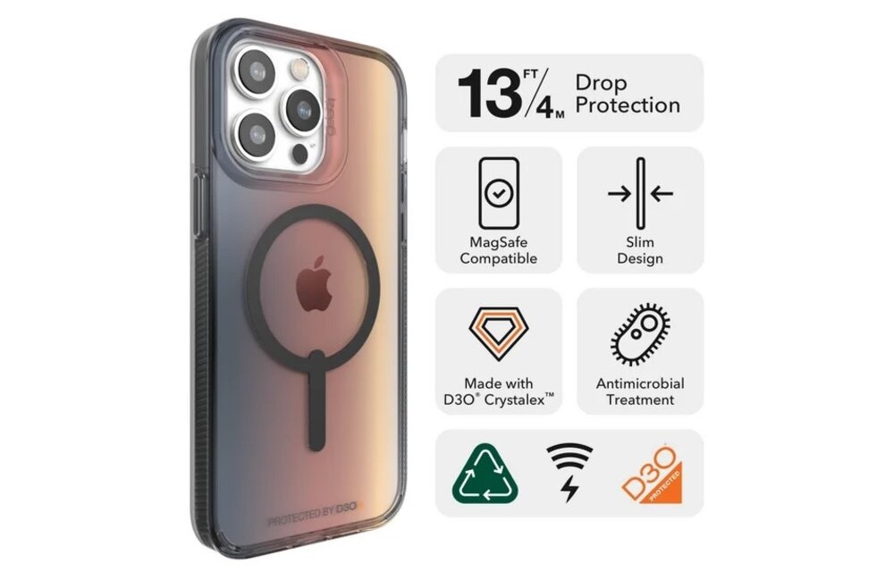 Zagg Milan Snap Case with Magsafe for iPhone 14 Pro Max Sunset Ombre WSL