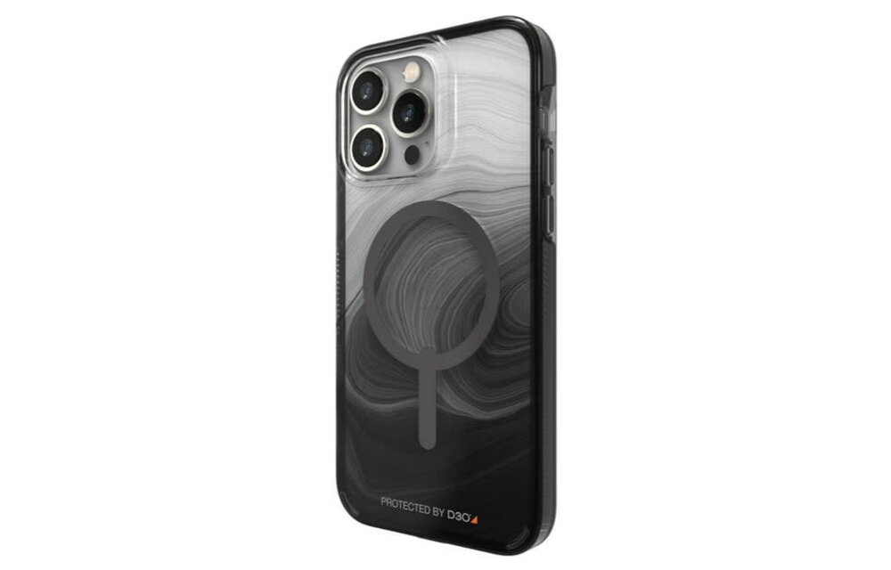 Zagg Milan Snap Case with Magsafe for iPhone 14 Pro Max Black Swirl WSL