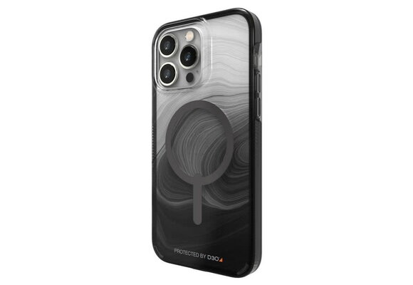 Zagg Milan Snap Case with Magsafe for iPhone 14 Pro Max Black Swirl WSL