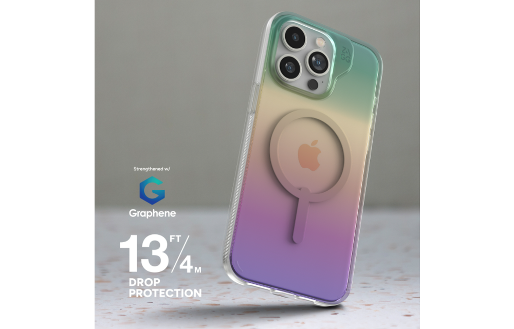 Zagg Milan Snap Case with Magsafe for iPhone 15 Pro Max Iridescent