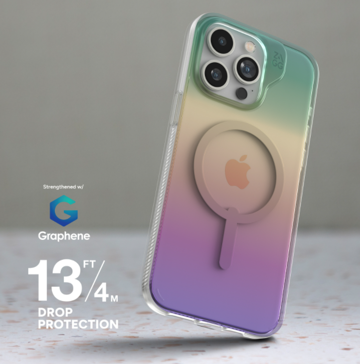 Zagg Milan Snap Case with Magsafe for iPhone 15 Pro Max Iridescent WSL