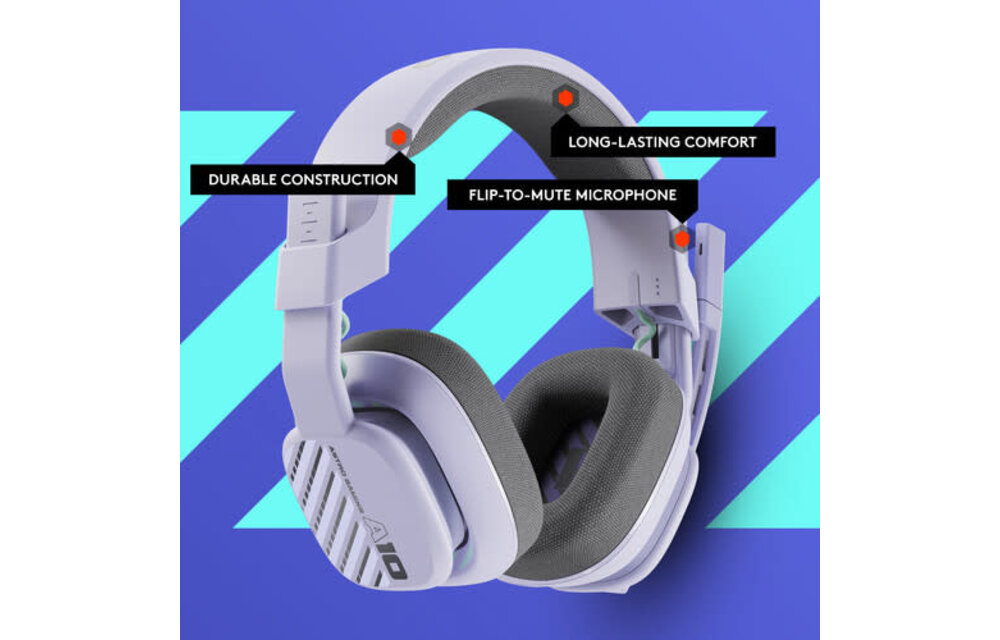 Logitech ASTRO Gaming A10 Gen 2 Wired Gaming Headset (Windows and Mac) - Lilac